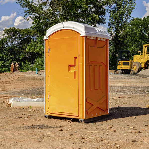 how often are the portable restrooms cleaned and serviced during a rental period in Proctor Texas